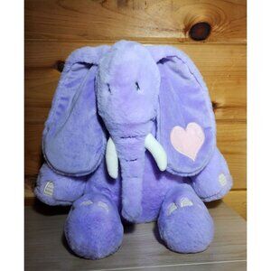 Gigglescape Plush Purple Elephant 13” Stuffed Animal With Floppy Ears